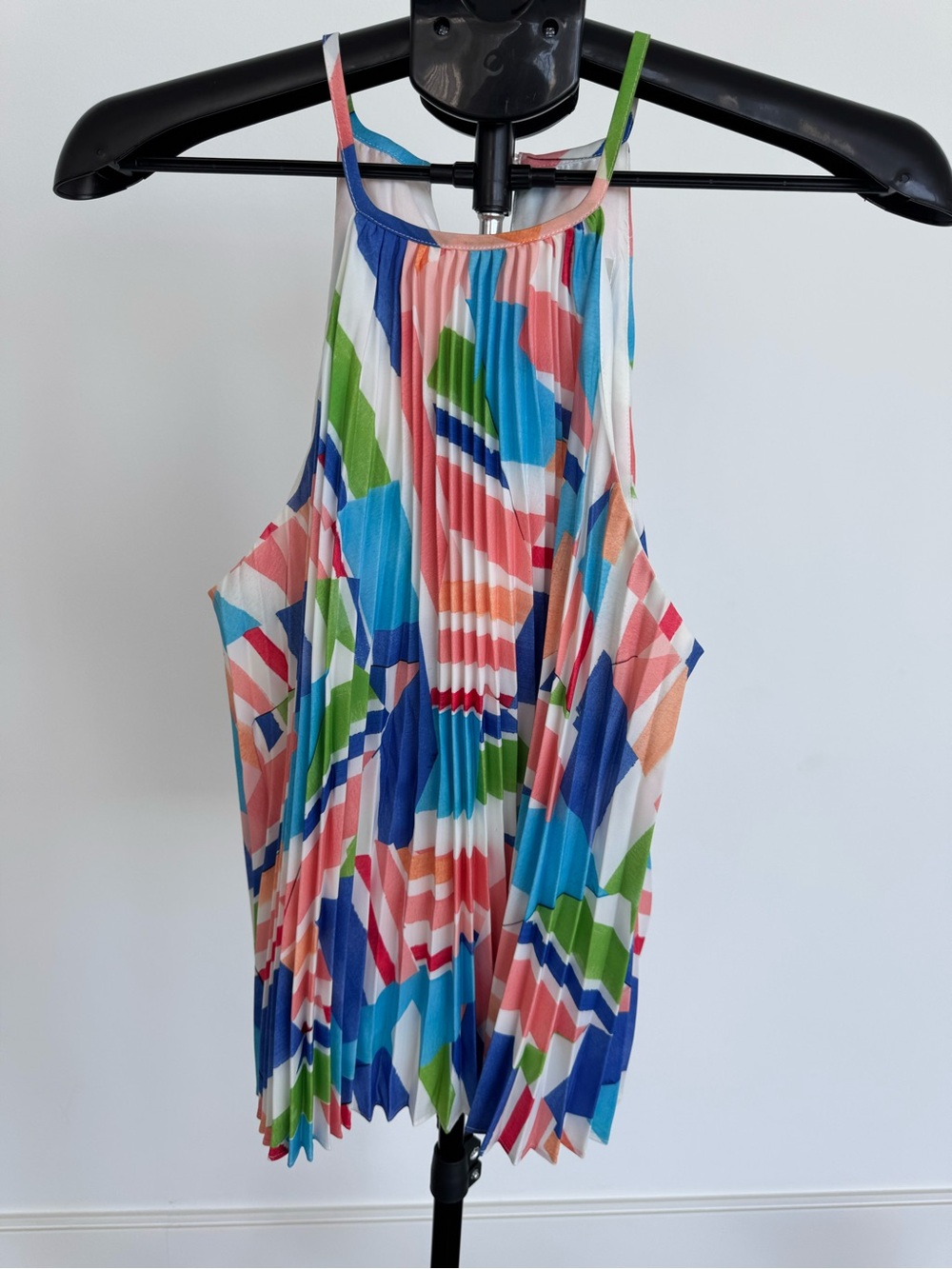 Milly Multicolor Pleated Halter Top